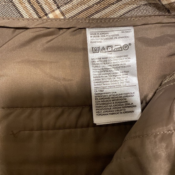 NWT Banana Republic plaid Trousers - Picture 7 of 8